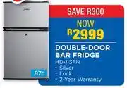 OK Furniture Midea 87Ltr Double-Door Bar Fridge HD-113FN offer
