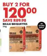 Woolworths Braai Briquettes-For 2 x 5Kg offer