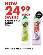 Woolworths Handy Andy Range-750ml offer