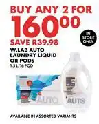 Woolworths W.Lab Auto Laundry Liquid Or Pods-For Any 2 x 1.5L/16 Pod offer