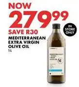 Woolworths Mediterranean Extra Virgin Olive Oil-1L offer