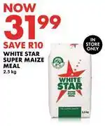 Woolworths White Star Super Maize Meal-2.5Kg offer
