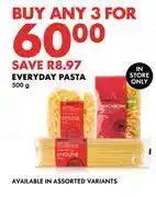 Woolworths Everyday Pasta-For Any 3 x 500g offer