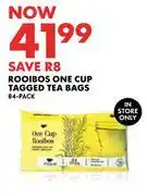 Woolworths Rooibos one Cup Tagged Teabags 84 Pack offer