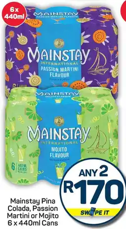 Pick n Pay Mainstay Pina Colada, Passion Martini or Mojito Cans offer