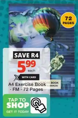 Checkers A4 Exercise Book offer
