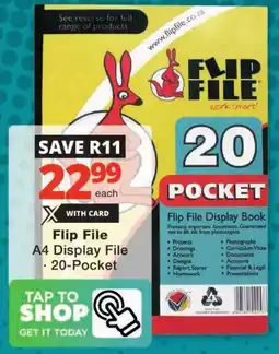 Checkers Flip File A4 Display File offer