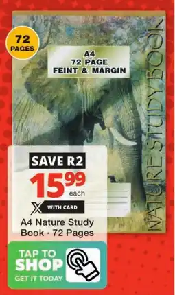 Checkers A4 Nature Study Book offer