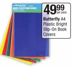 Checkers Butterfly A4 Plastic Bright Slip-On Book Covers offer