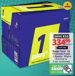 Checkers Sappi 1plus A4 Photostat Paper offer