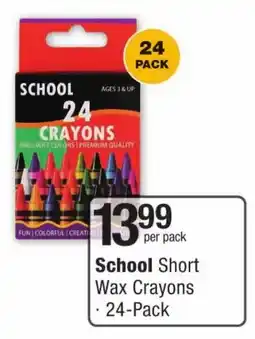 Checkers School Short Wax Crayons offer