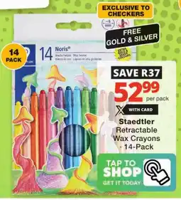 Checkers Staedtler Retractable Wax Crayons offer