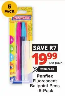 Checkers Penflex Fluorescent Ballpoint Pens offer