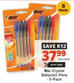 Checkers Bic Crystal Ballpoint Pens offer