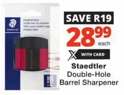 Checkers Staedtler Double-Hole Barrel Sharpener offer