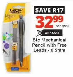 Checkers Bic Mechanical Pencil with Free Leads offer