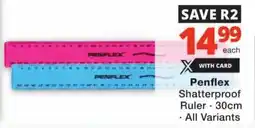 Checkers Penflex Shatterproof Ruler offer