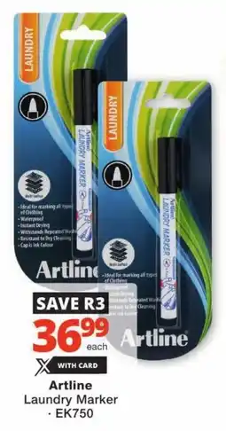 Checkers Artline Laundry Marker offer