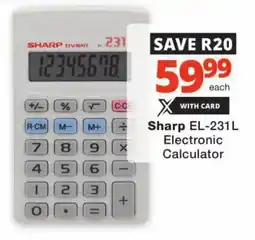 Checkers Sharp EL-231L Electronic Calculator offer