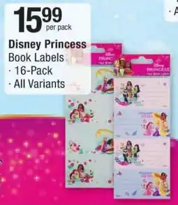 Checkers Disney Princess Book Labels offer
