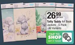 Checkers Tatty Teddy A4 Book Jackets offer