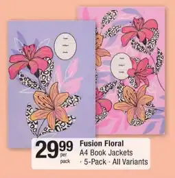 Checkers Fusion Floral A4 Book Jackets offer
