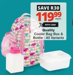 Checkers Quality Cooler Bag Box & Bottle offer