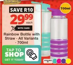 Checkers Rainbow Bottle with Straw offer