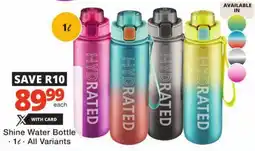 Checkers Shine Water Bottle offer