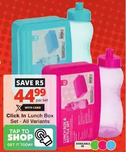Checkers Click In Lunch Box Set offer