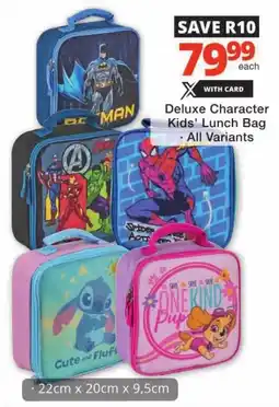 Checkers Deluxe Character Kids' Lunch Bag offer