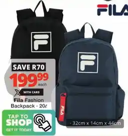 Checkers Fila Fashion Backpack offer