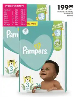 Save Hyper Pampers Active Baby Jumbo Pack Diapers offer