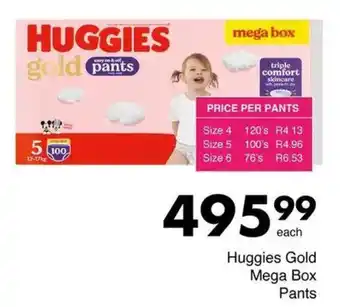 Save Hyper Huggies Gold Mega Box Pants offer