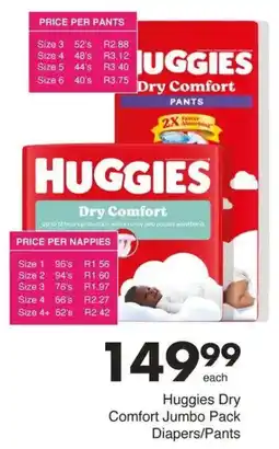 Save Hyper Huggies Dry Comfort Jumbo Pack Diapers/ Pants offer