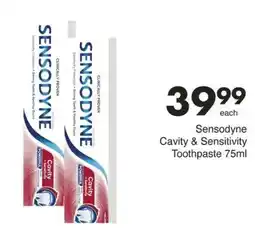 Save Hyper Sensodyne Cavity & Sensitivity Toothpaste offer