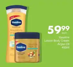 Save Hyper Vaseline Lotion/ Body Cream Argan Oil offer