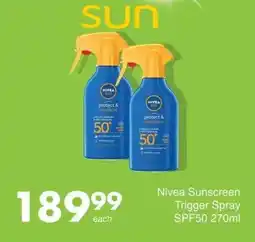 Save Hyper Nivea Sunscreen Trigger Spray SPF50 offer