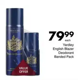 Save Hyper Yardley English Blazer Deodorant Banded Pack offer