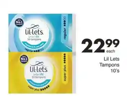 Save Hyper Lil Lets Tampons offer
