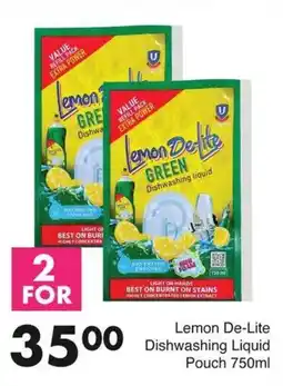 Save Hyper Lemon De-Lite Dishwashing Liquid Pouch offer