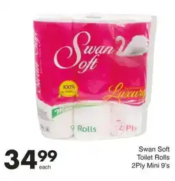 Save Hyper Swan Soft Toilet Rolls 2Ply Mini offer