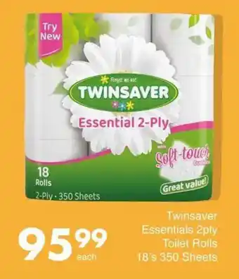 Save Hyper Twinsaver Essentials 2ply Toilet Rolls offer