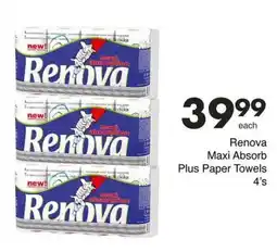 Save Hyper Renova Maxi Absorb Plus Paper Towels offer
