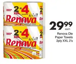 Save Hyper Renova Ole Paper Towels 2ply XXL offer