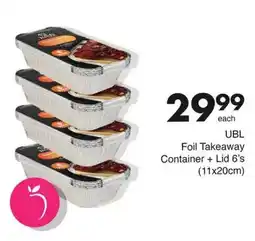Save Hyper UBL Foil Takeaway Container + Lid offer