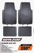 Midas Auto Gear Rubber Mat Set 4 Piece Set (Black/Grey) MA26BK/GY offer