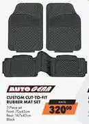 Midas Auto Gear Custom Cut To Fit Rubber Mat Set 3 Piece Set (Black) MA16 offer