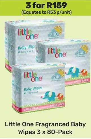 Game Little One Fragranced Baby Wipes offer