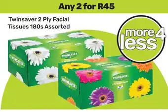 Game Twinsaver 2 Ply Facial Tissues Assorted offer